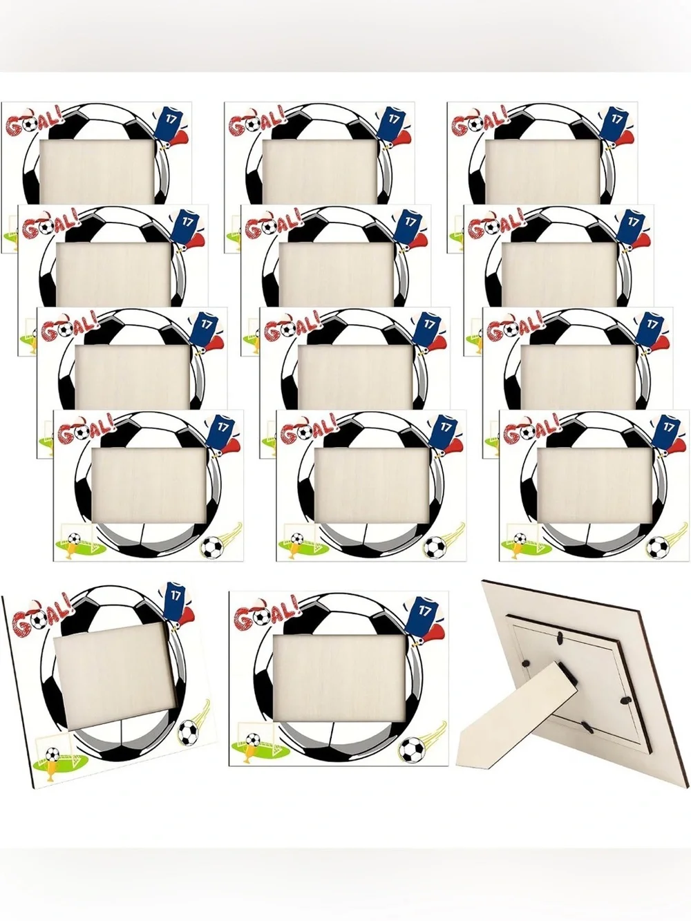 Soccer Goal Photo Frame Party Favor - Pack of 12